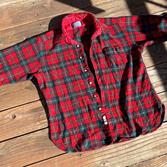 VINTAGE PENDLETON FLANNEL - 100%wool / USA MADE - Picture 2 of 3